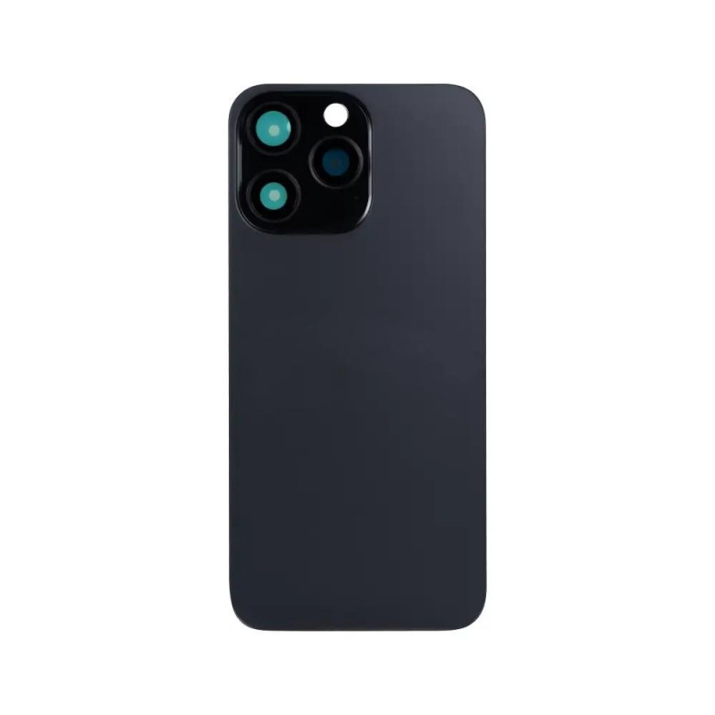 Apple iPhone 15 Pro Max - Battery Cover Large Hole + Lens + Magsafe Black Titanium OEM with Logo Apple iPhone 15 Pro Max - Battery Cover Large Hole + Lens + Magsafe Black Titanium OEM with Logo