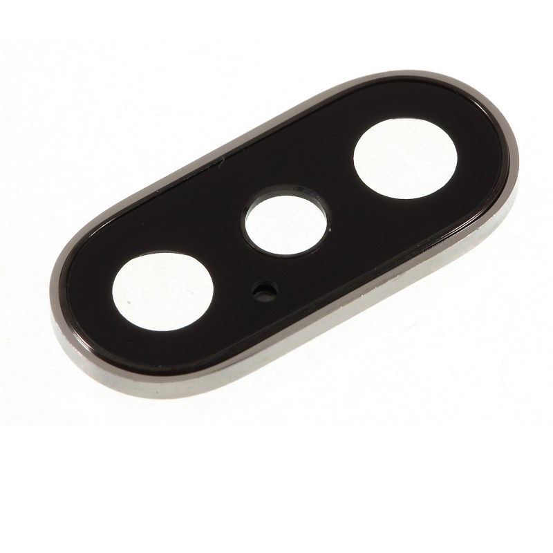 Τζαμάκι κάμερας (camera lens) με Πλαίσιο για Apple iPhone XS / XS Max - Χρώμα: Ασημί